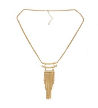 Onnea Plated Horizontal Tassel Necklace