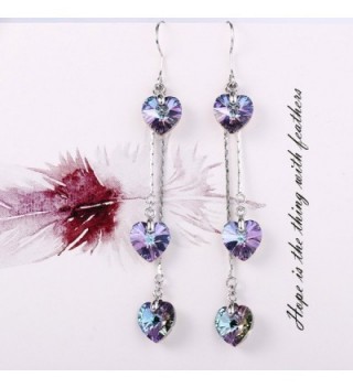 FANZE Silver Tone Earrings Swarovski Crystal