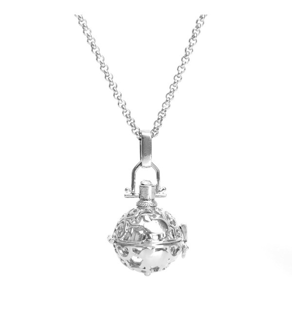 Candyfancy Elephant Mexican Pregnancy Necklace - Silver Inner Ball - C212NYKQU1E