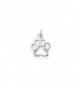 Corinna-Maria 925 Sterling Silver Pawprint Charm Paw Print Cut Out - CV11E0X9M4Z