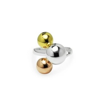 Tricolor Graduated Ball Cocktail Ring