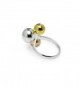 Tricolor Graduated Ball Cocktail Ring in Women's Statement Rings
