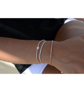 Diamond Bracelet Sterling Silver Plated in Women's Link Bracelets