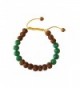 Tibetan Mala Rudraksha and Green Jade Wrist Mala Yoga Bracelet for Meditation - C3127J8YPWV