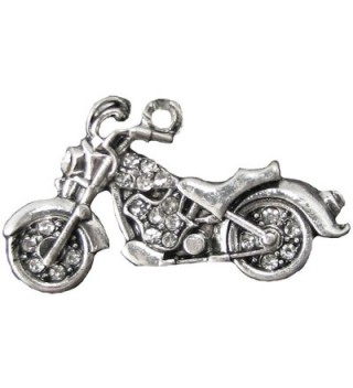 Motorcycle Clear Crystal Charm Only Jewelry Assembly Beads Craft Supplies Biker - CU11TYTVP1D