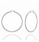 High Polish Stainless Steel Women Fashion Big Hoop Earrings 2.4 Inches SPJ - CJ119WXA8U9