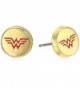 DC Comics Wonder Woman Gold Plated Stud Earrings - CY1217KBSK9