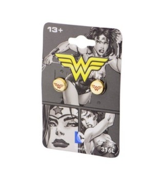 DC Comics Wonder Plated Earrings in Women's Stud Earrings