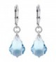Gem Avenue Swarovski Aquamarine Leverback