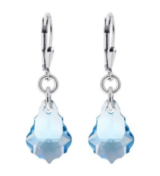 Gem Avenue Swarovski Aquamarine Leverback