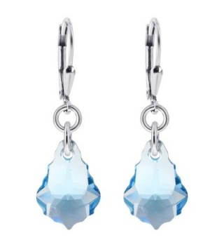 Gem Avenue Swarovski Aquamarine Leverback