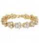 EVER FAITH Women's Full Cubic Zirconia Wedding Bridal Tennis Bracelet Clear Gold-Tone - CK11QJGIYU9