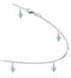 Clear AB Colored Crystals with .925 Sterling Silver Link Anklet- Bracelet. 7-8-9-10-11-12-13 - CC12CKZLSXR