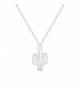 Trendy 1PC Attractive Gold/Silver Minimalist New Cute Charm Stylish Prickly Pear Cactus Necklace Pendant - White - C112NV5DBCH