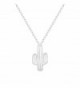Trendy 1PC Attractive Gold/Silver Minimalist New Cute Charm Stylish Prickly Pear Cactus Necklace Pendant - White - C112NV5DBCH