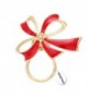 MANZHEN Red Enamel Bowknot Ribbon Magnet Brooch Eyeglass Holder Sunglass Hanger - CS12JPZ1001