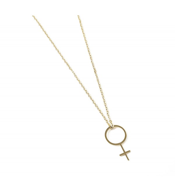 Necklace Delicate Feminist Everyday Empowerment - Venus Necklace - 18K Gold - C817YIHM2SI