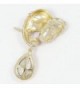 EVER FAITH Rhinestone Adorable Gold Tone in Women's Brooches & Pins