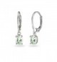 LOVVE Sterling Silver Green Amethyst 7x5mm Oval Dangle Dainty Leverback Earrings- 3 Metal Options - C4184CMYUSU