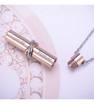 HooAMI Cremation Together Cylinder Necklace in Women's Pendants