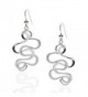 925 Sterling Silver Swirl Medium Dangle Statement Earrings - CL11DF4H1JX