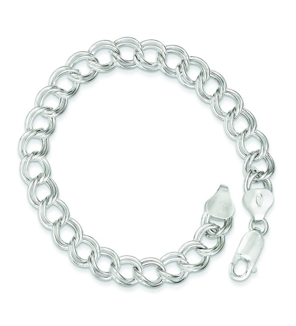 Sterling Silver 8inch Polished Charm Bracelet - CI115737UH3