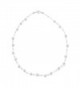 Sterling Silver 16 Inch Double Strand Intertwined Cultured Freshwater Pearl Necklace - CE117CKHB19