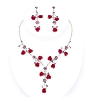 Faceted Crystal Rhinestone Necklace Earring