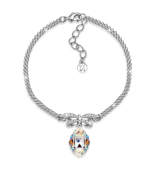 J.NINA "Princesse de Monaco" Bowtie Dangle Bracelet with Swarovski Crystals. Jewelry for Women - CA12OC2P3CB