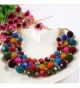 Kexuan Statement Necklace Earrings Multicolored in Women's Choker Necklaces