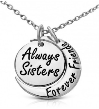 Inspirational Sisters Forever Inscribed Necklace - C3127M14U9X