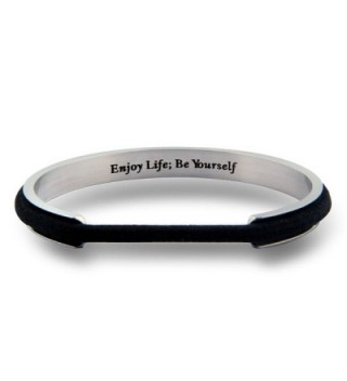 ZUOBAO Womens Hand Stamped Stainless Steel High Polished Cuff Bangle Bracelet - C812MA3TB8G