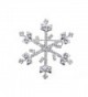 Alilang Silvery Tone Clear Rhinestones Winter Holiday Snowflake Brooch Pin - C3119LR4PZL