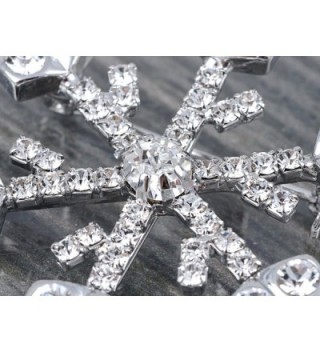 Alilang Silvery Rhinestones Holiday Snowflake