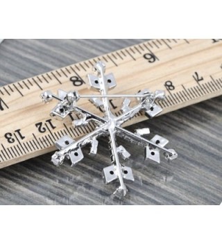 Alilang Silvery Rhinestones Holiday Snowflake in Women's Brooches & Pins