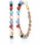 Rebecca Minkoff Womens Morocco Hoop Earrings - Bright Multi - CC1850U64CI