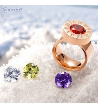 Ciunofor Stainless Rings Rose Gold in Women's Band Rings