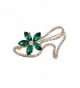 Demarkt Fashion Crystal Flower High Heels Shoes Brooch Pins Scarf Buckle (Green) - "		 	 Green	 	" - CF186SYZXXT
