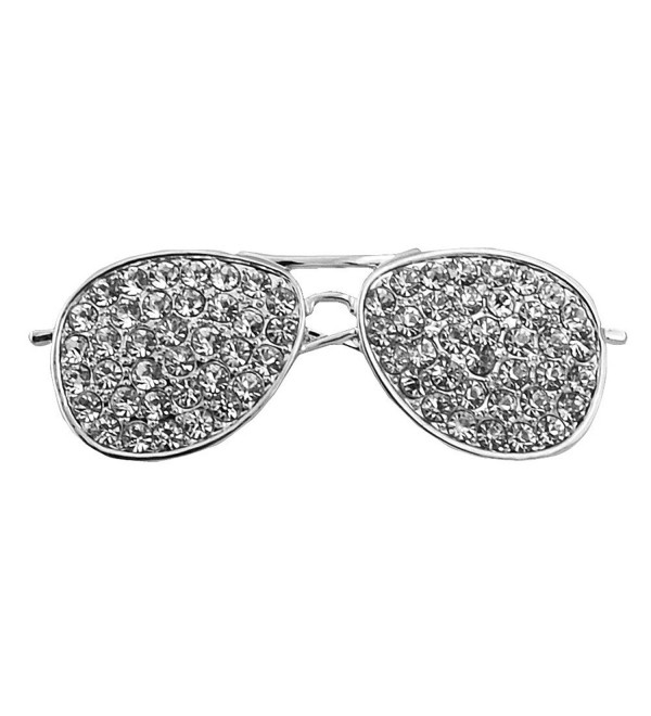 CHUYUN Cool Sunglasses Brooches Pin For Women Gold And Silver Color Jewelry Rhinestone Lapel Pin - CB186WW3NK3