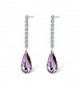 T400 Jewelers Earrings Swarovski Crystals - Purple - C0184UTNMG7