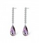 T400 Jewelers Earrings Swarovski Crystals - Purple - C0184UTNMG7