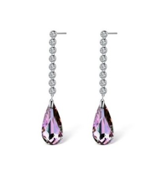 T400 Jewelers Earrings Swarovski Crystals - Purple - C0184UTNMG7