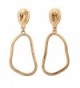 Statement Face Earrings Vintage Hollow Out Dangle Piercing Gold Tone Stud Earrings 1 Pair - Gold-B - CN18578NOG3