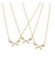 Lux Accessories BFF Best Friends Forever Triple Crossing Arrow Matching Necklace Set - CT120ISZSUH