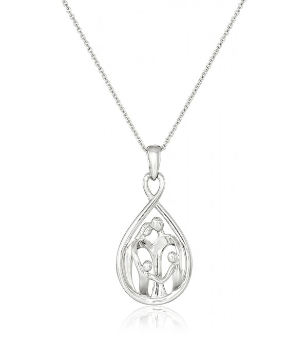 Sterling Silver Family Pendant Necklace- 18" - CV110ZQEZ93