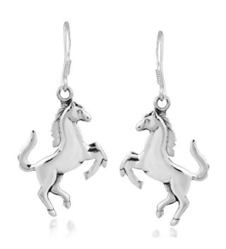 Prancing Equine Sterling Silver Earrings