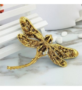 SELOVO Dragonfly Statement Brooch Antique