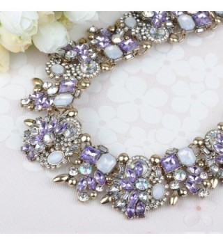 Houda Elegant Rhinestone Statement Necklace in Women's Choker Necklaces