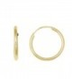14K Solid Yellow Gold Hoops Endless Hoop Earrings 18mm - C211FQO7CZ3