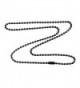 1.8mm Fine Gunmetal Plated Steel Ball Chain Necklace with Extra Durable Color Protect Finish - CO12JB5J4O9
